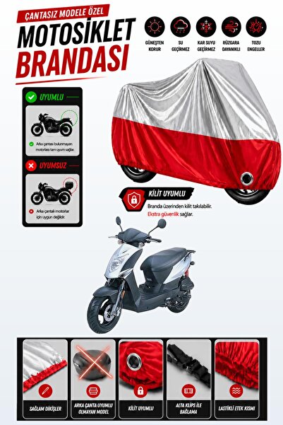 Cemku Twin غطاء محرك متوافق مع Kymco Agility 125 باللون الرمادي من الأعلى وال...