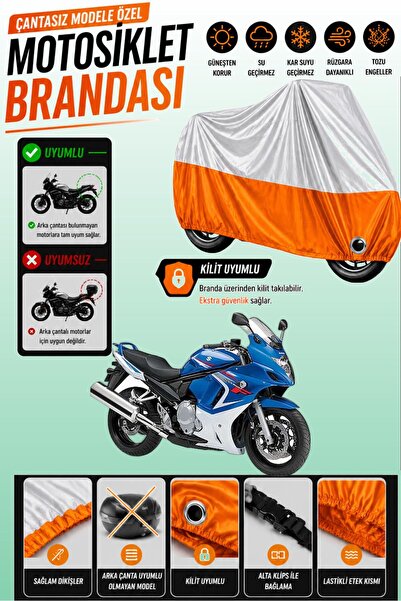 Cemku Twin Top Gray - Bottom Orange Suzuki Gsx 650 F Compatible Engine Cover,...