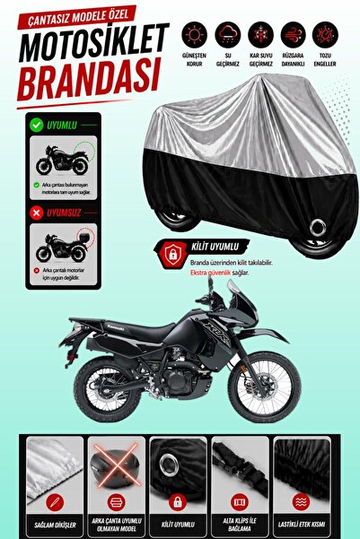 Cemku Twin غطاء محرك متوافق مع كاواساكي KLR 650 باللون الرمادي من الأعلى والأ...