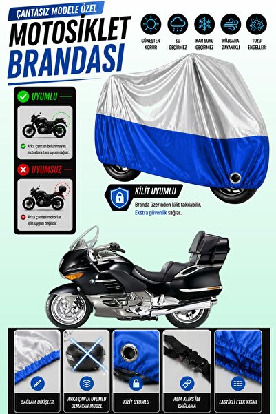 Cemku Twin Top Gray - Bottom Blue Bmw K 1200 Lt Compatible Engine Cover, Rear...