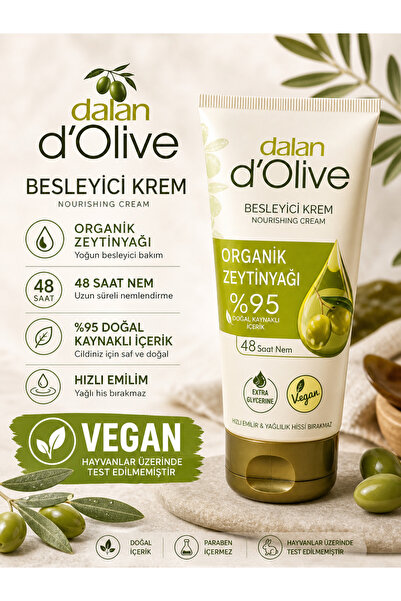 Dalan D'Olive D’Olive Dalan VEGAN %95 Zeytinyağı Besleyici Krem