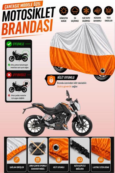 Cemku Twin Top Gray - Bottom Orange Ktm 200 Duke Abs Compatible Engine Cover,...