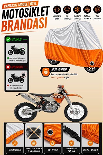 Cemku Twin غطاء محرك متوافق مع KTM 400 EXC باللون الرمادي من الأعلى والبرتقال...