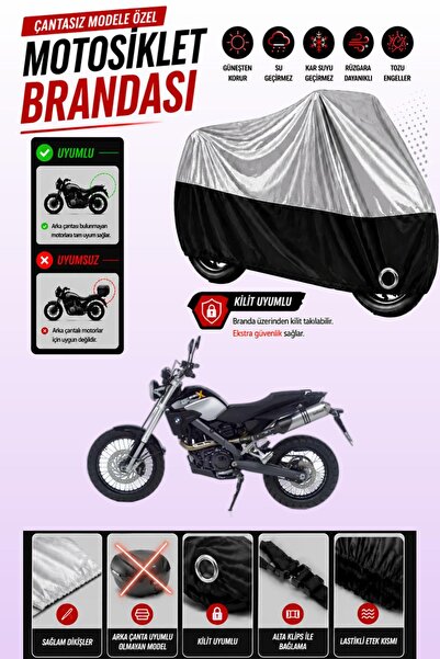 Cemku Twin غطاء محرك علوي رمادي - سفلي أسود متوافق مع سيارة BMW G 650 X Count...