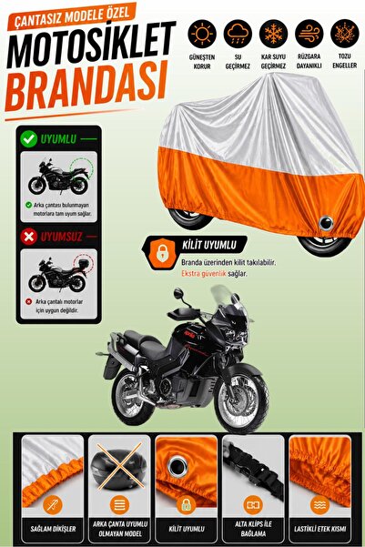Cemku Twin غطاء محرك متوافق مع Aprilia Caponord 1000 ETV باللون الرمادي من ال...
