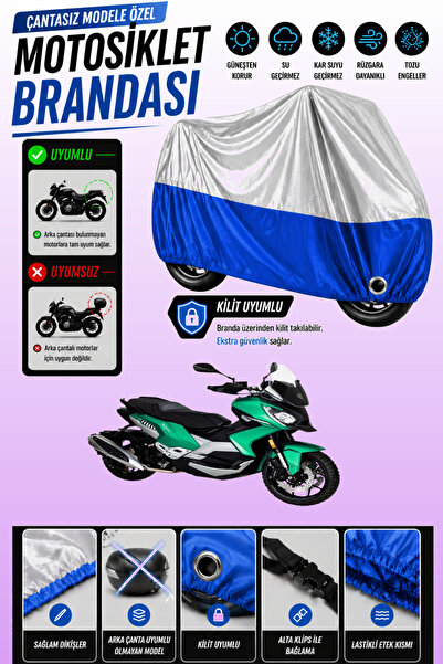 Cemku Twin Top Gray - Bottom Blue Peugeot Xp400 Gt Compatible Engine Cover, R...