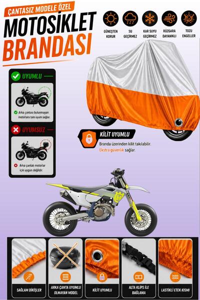 Cemku Twin غطاء محرك متوافق مع Husqvarna FS 450 باللون الرمادي من الأعلى والب...