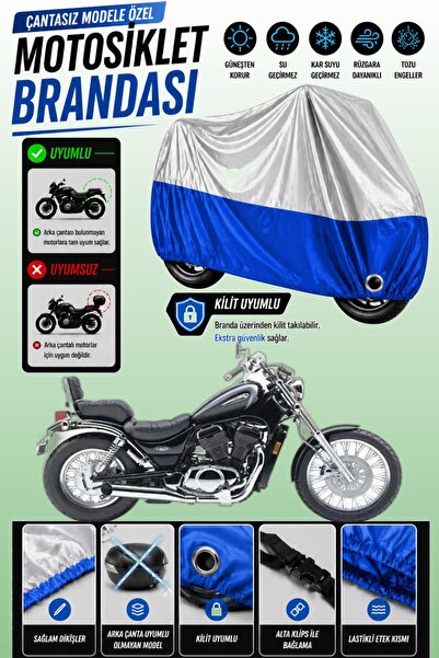 Cemku Twin Top Gray - Bottom Blue Suzuki Vs 800 Intruder Compatible Engine Co...