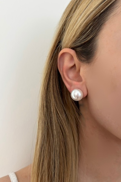 Lavian Accessories Oval İnci Küpe