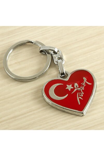ZERO LAND Nrzsnt Heart Moon Star (231608) Metal Keychain-Red