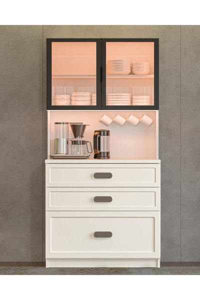 miracool Manolya Kahve Köşesi / Komple MDF / Led Işıklı
