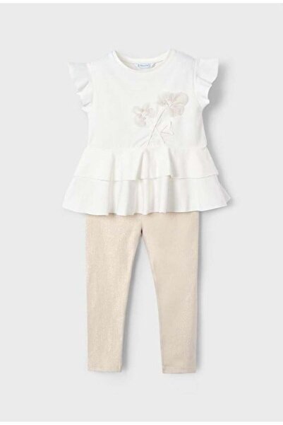 MAYORAL Girl's Floral Set 2-10 Years Ecru - Cream