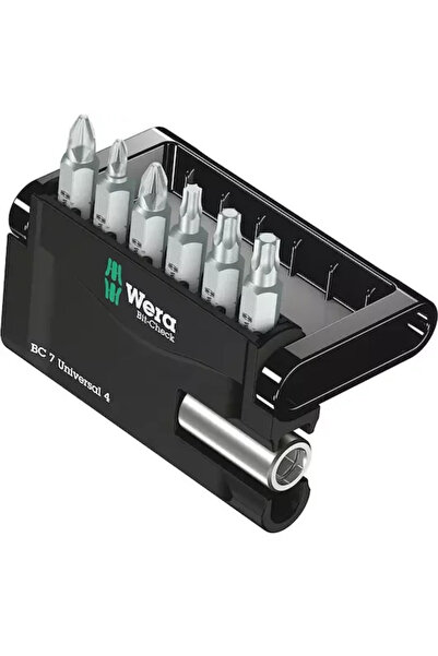 wera Set of 4 universal screwdriver bits Bit-Check 7, 7 pieces