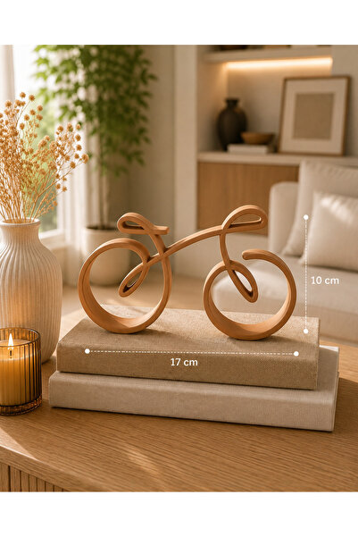 SYLVA CONCEPT Dekoratif Bisiklet Heykel Modern Minimalist Masa Üstü Biblo Raf...