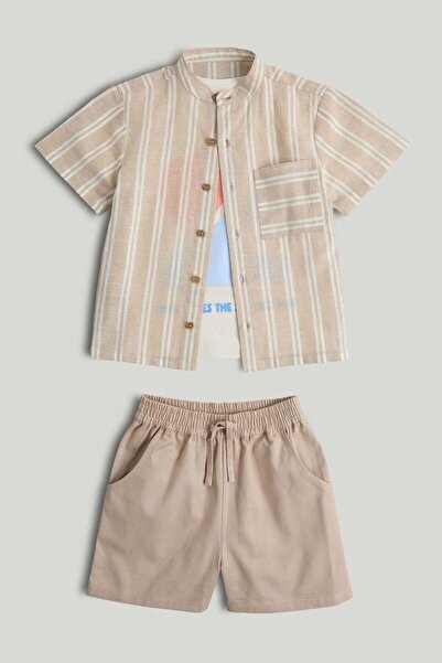 MOTHERCARE طقم مكون من قميص وقميص قصير وشورت