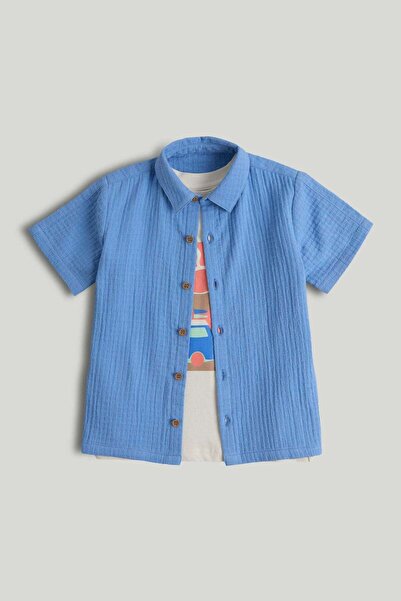 MOTHERCARE Waffle Shirt and T-Shirt Set