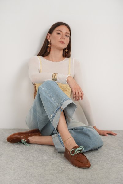 Bestyle Sperry Lace-Up Hakiki Deri Makosen – Ultra Hafif