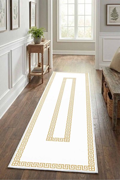 BabiesKo Modern Gold Yolluk Halı | Leke Tutmaz Kaymaz Dot Taban