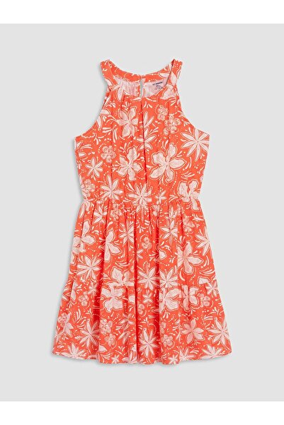 LC Waikiki LCW Kids Halter Yaka Çiçekli Kız Çocuk Elbise