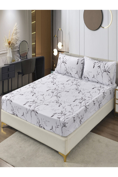 LAMAISON By Styli 2-Piece Microfiber Fitted Sheet Twin Set Tr-4706