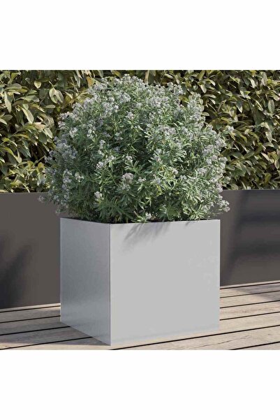 vidaxl Jardiniera, argintiu, 32x30x29 cm, otel galvanizat
