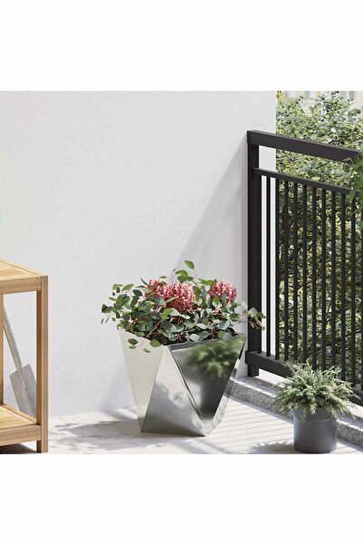 vidaxl Jardiniera Argintiu 30 x 30 x 30 cm Otel Galvanizat