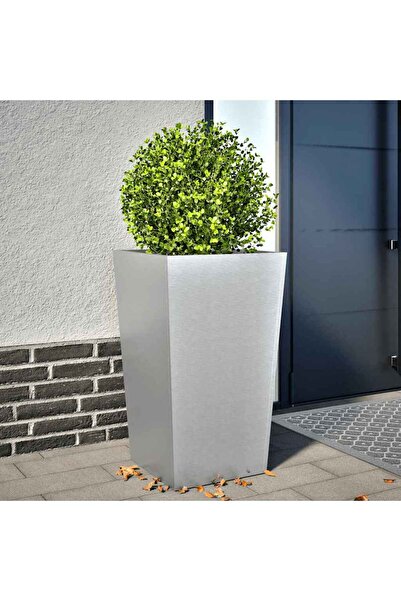 vidaxl Jardiniera de gradina, 45x45x75 cm, otel galvanizat