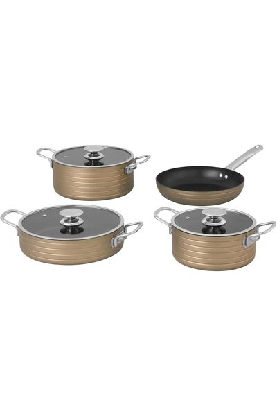 Pierre Cardin Granit Diamond Graniks Tencere Seti Gold 7 Parça