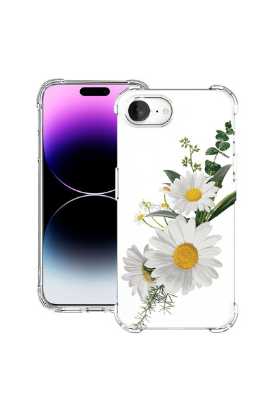 bestcase Husă Antișoc pentru Apple iPhone 16e / 17e, Florală - Margarete Mini...