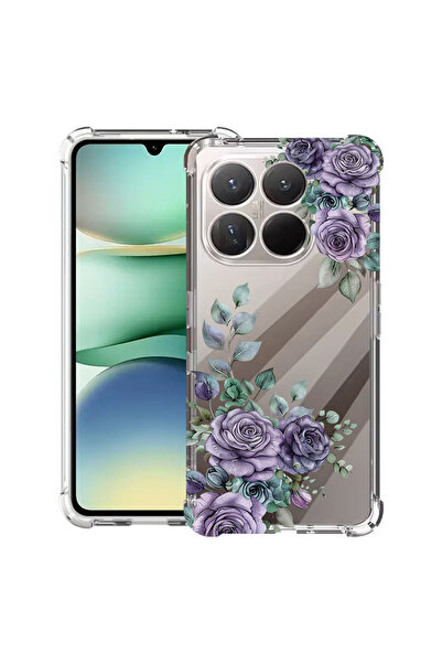 bestcase ®   Husă antișoc pentru Motorola Edge 70 Fusion, Floral - Roz Pastel...