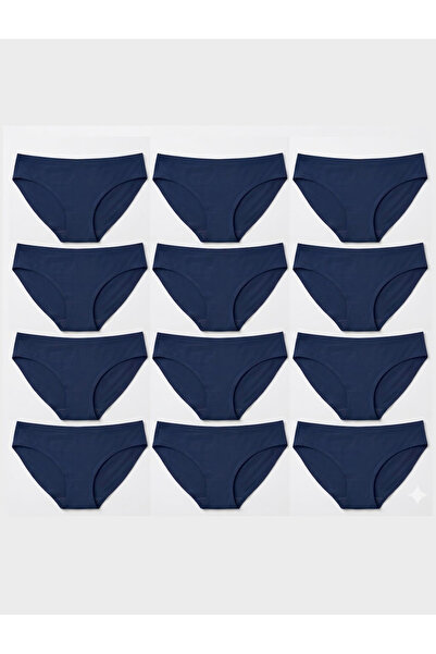 İlke 424 Women's 12-Pack Non-Trace Bamboo Supreme Panties (S-M / L-Xl) - Navy...