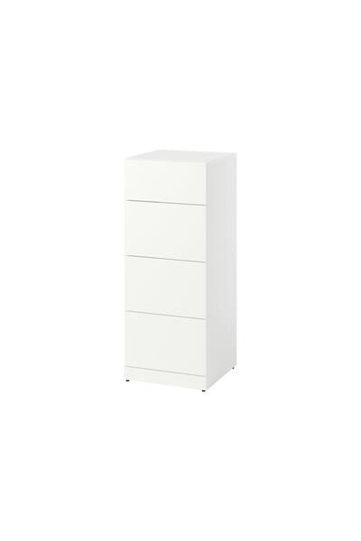 IKEA 4 çekmeceli şifonyer, beyaz, 40x42x100 cm