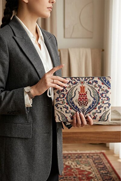 CLUTCH Osmanlı Motifli Orta boy Goblen El çantası