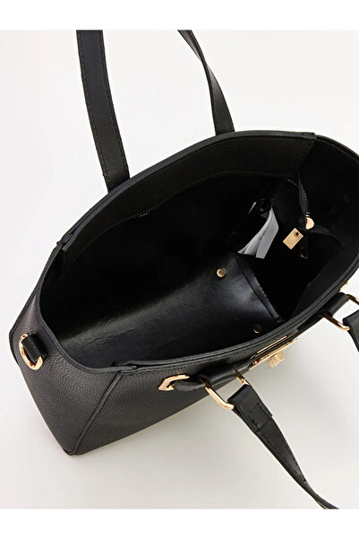 LC Waikiki Black Leather Look Women's Shoulder Bag