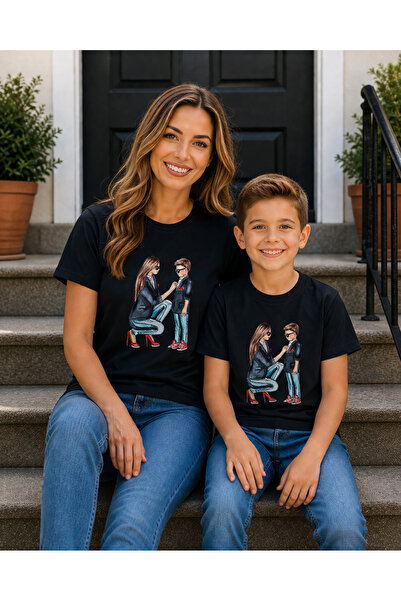 VODEXA Tricou supradimensionat pentru mamă și copil, combinație de tricouri, ...