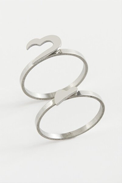 ZERO LAND Ilkeshop Heart (11238) Couple Ring-17