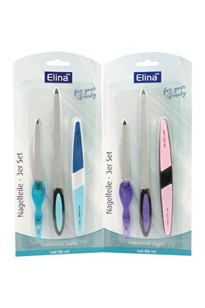 Elina Set de pile de unghii, 2 culori asortate