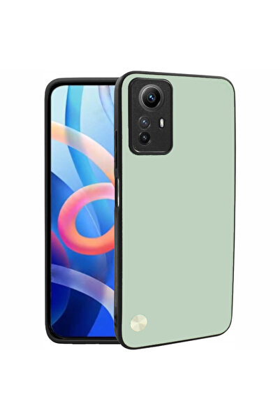 Bodycell Σκληρή θήκη από vegan δέρμα για Xiaomi Redmi Note 12S – Ανοιχτό πράσινο