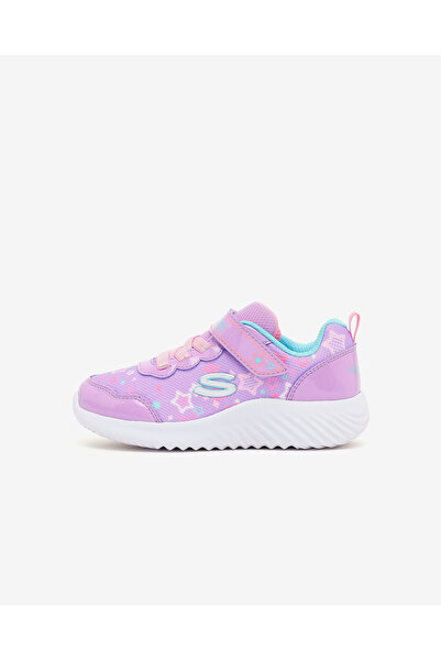 SKECHERS Bounder - Lil Star Friends Little Girl's Purple Sneakers 303167N Lvmt