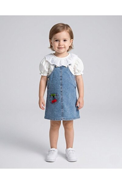 Ege Bebek Îmbrăcăminte de vară pentru fete, 2-3-4-5 ani, rochie din denim cu ...