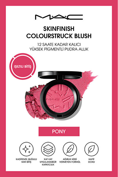 M.A.C Skinfinish Colourstruck Blush 12 Saate Kadar Kalıcı, Yüksek Pigmentli P...