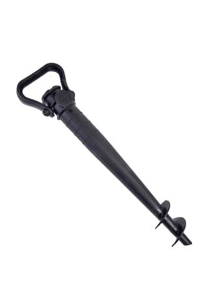 SHOPIENS Suport din plastic negru cu șurub pentru umbrelă Ø22-34 38 x 4 cm