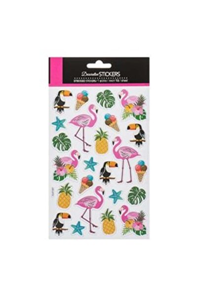 SHOPIENS Autocolante Flamingo Tucan Stea de mare Înghețată - 24 bucăți