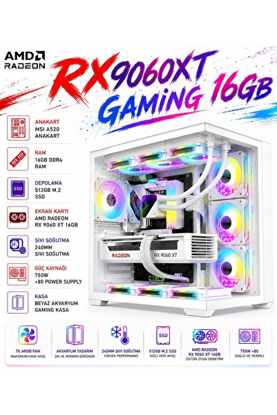 Apphirex Penta W39 Ryzen 7 5700X | 16GB Ram | 512GB M.2 SSD | RX9060XT 16GB |...