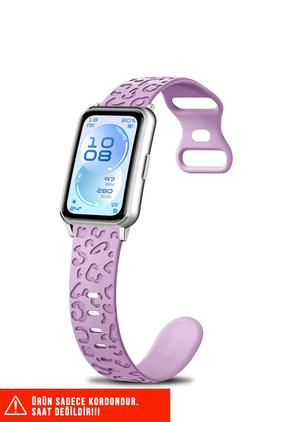 Nezih Case Huawei Band 11 / 11 Pro Uyumlu A+ Kalite Leopar Desenli Silikon Ko...