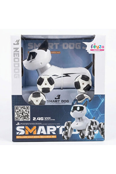 Feyza Oyuncak Uzaktan Kumandalı Şarjlı Akrobatik Robot Köpek 360 Derece Dönen...