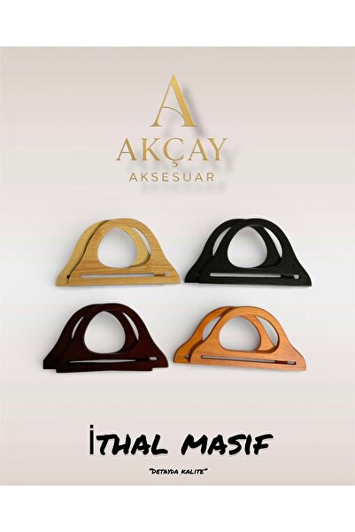 Akçay Aksesuar Oval Imported Solid Imported Brown Item Will Be Shipped in Pairs