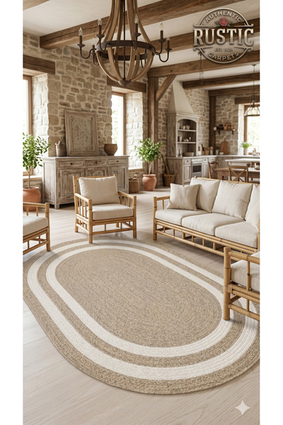 HALI SARAY CONCEPT FLOOR PREMİUM YÜKSEK KALİTE ÇOK DAYANIKLI OVAL HALI BEYAZ6...