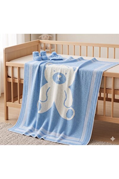 DOUX HOME Baby and Children's Blanket 4-Piece Set 90 X 110 (Stone)
