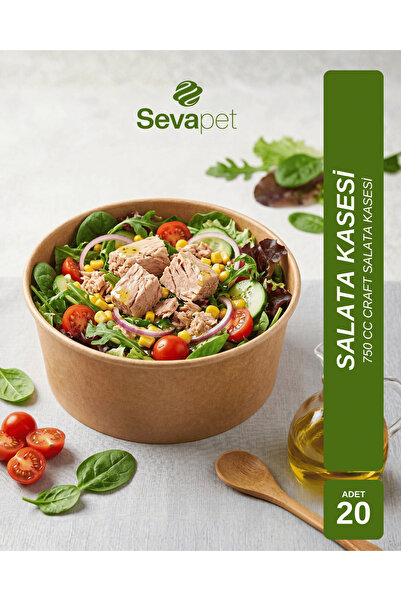 SEVAPET 750 CC CRAFT SALATA KASESİ / 20 ADET KULLAN AT KASE